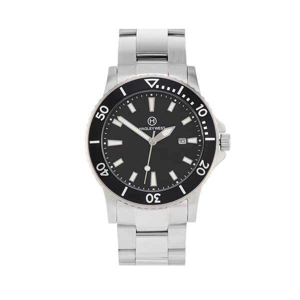 Diver S'Algar | Black & Silver Watch | Men's Watches | Hagley West