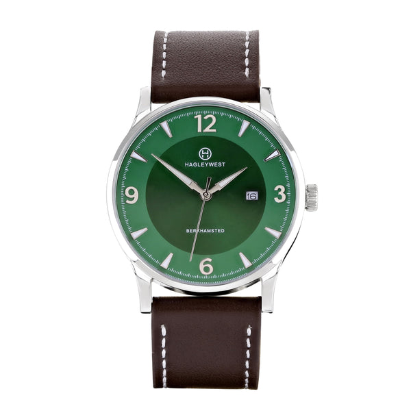 Entrepreneur Empathy | Green & Brown Leather Watch | Men's Watches | Hagley West