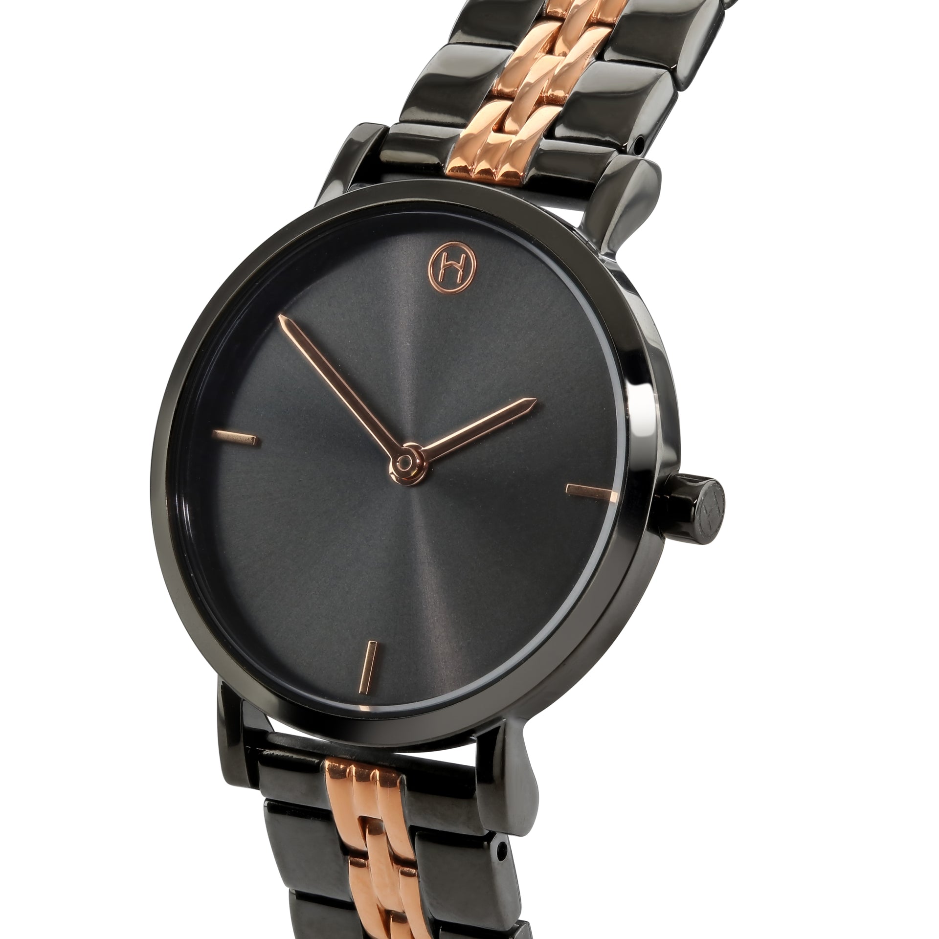 Herts Aldbury | Gunmetal & Rose Gold Watch | Women's Watches | Hagley West