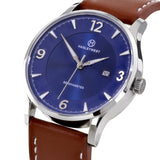 Entrepreneur Gratitude | Blue & Brown Leather Watch | Men's Watches | Hagley West