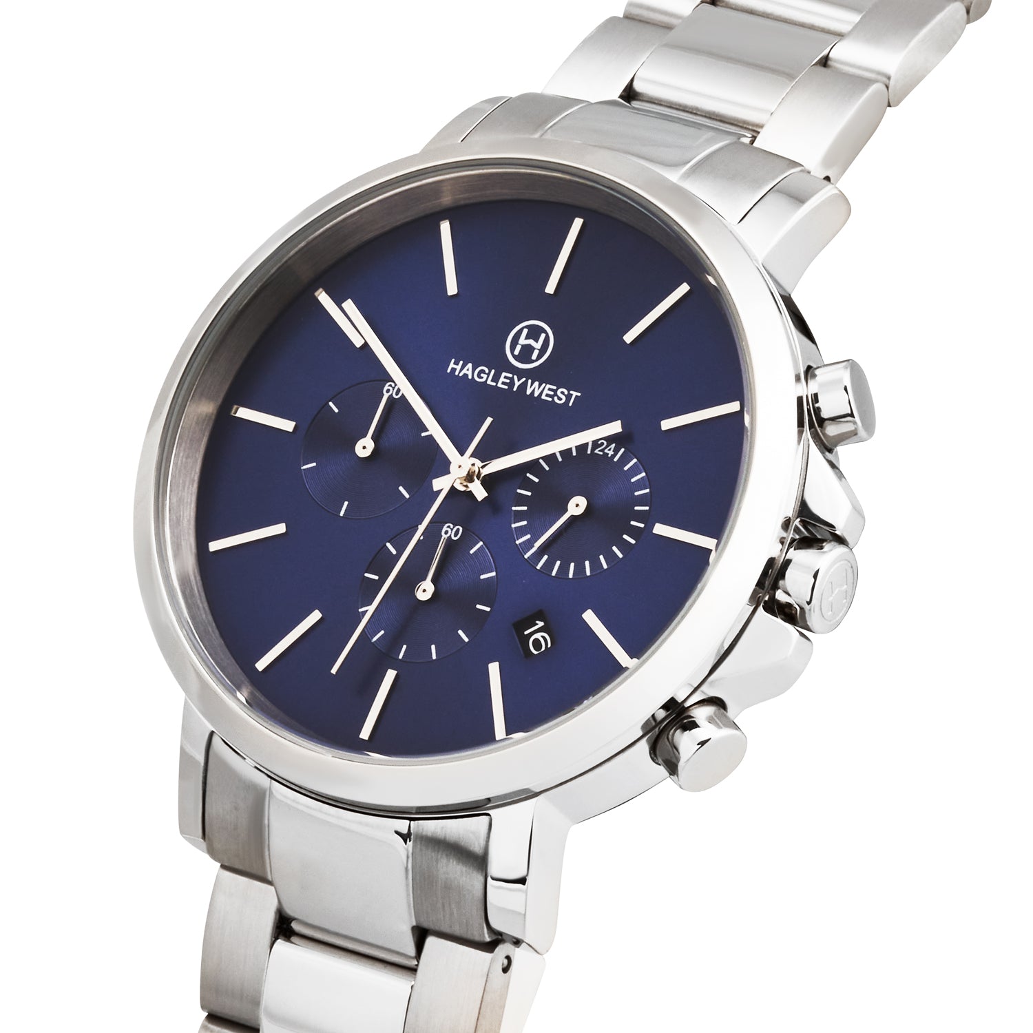 Chrono Collection | Blue & Silver Watch | Men's Watches | Hagley West